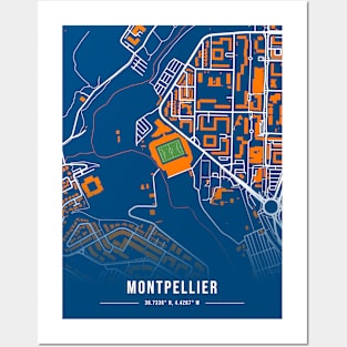 Map Design of Stade de la Mosson Posters and Art